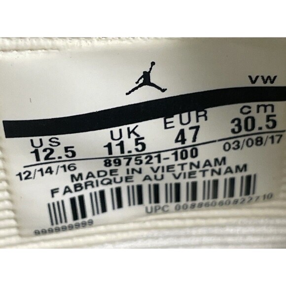 Nike Air Jordan 2 Deconstructed Sneaker Size 12.5 Tan 897521-100